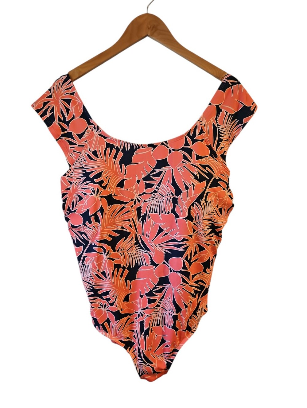 Lands' End  Wood Lily Chlorine Resistant Cap Sleeve One-Piece Swimsuit 20W NEW - Picture 4 of 5